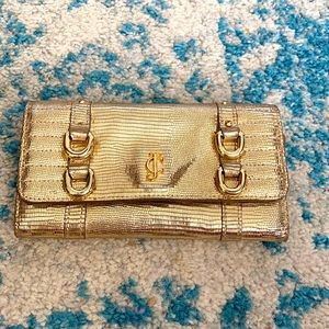 Juicy gold metallic leather wallet